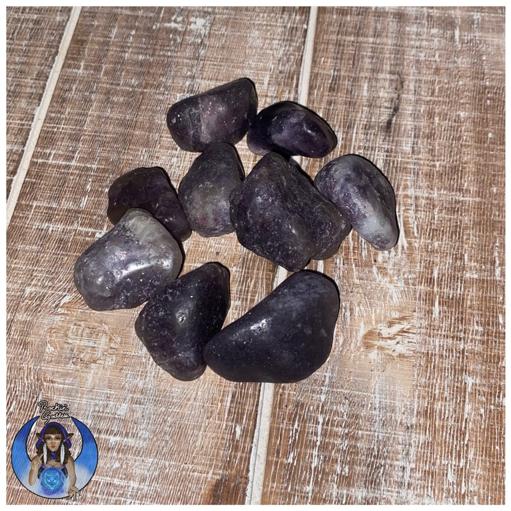 Lepidolite Crystals (9 Pieces; Tumbled)